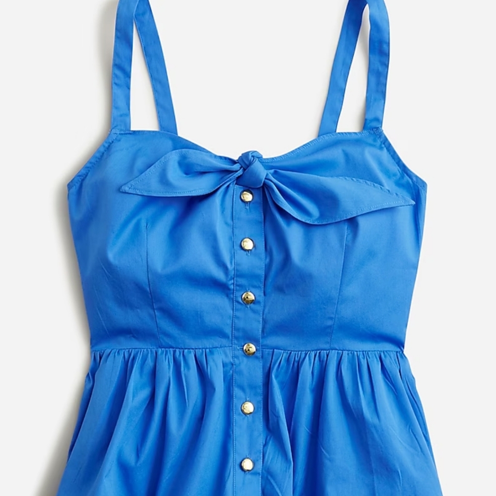 J. Crew Tie-front button-up peplum top